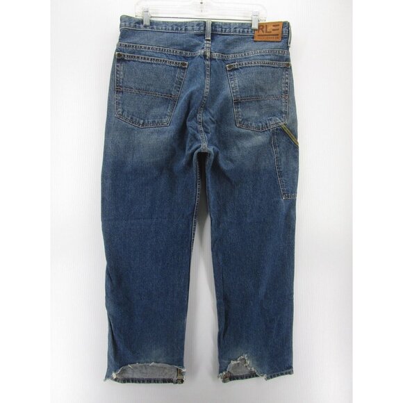 VINTAGE Ralph Lauren Polo Jeans 34X30 Carpenter C-5 Baggy Skater 90s * - Picture 6 of 14
